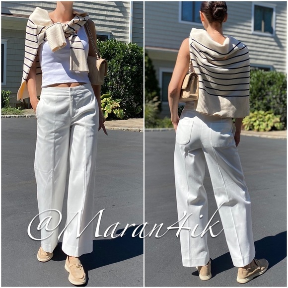 NWOT Everlane Limited Release: The Wide Leg Structure Pant White - Picture 3 of 16